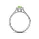 4 - Raisa Desire Oval Cut Peridot and Diamond Halo Engagement Ring 