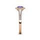 5 - Raisa Desire Oval Cut Tanzanite and Diamond Halo Engagement Ring 