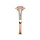 5 - Raisa Desire Oval Cut Pink Tourmaline and Diamond Halo Engagement Ring 