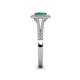 5 - Raisa Desire Oval Cut Emerald and Diamond Halo Engagement Ring 