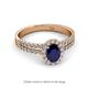 2 - Amaya Desire Oval Cut Blue Sapphire and Diamond Halo Engagement Ring 