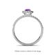 4 - Amaya Desire Oval Cut Amethyst and Diamond Halo Engagement Ring 