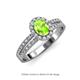 3 - Amaya Desire Oval Cut Peridot and Diamond Halo Engagement Ring 