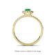 4 - Amaya Desire Oval Cut Emerald and Diamond Halo Engagement Ring 