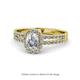 Amaya Desire Oval Cut Diamond Halo Engagement Ring 