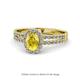 1 - Amaya Desire Oval Cut Yellow Sapphire and Diamond Halo Engagement Ring 