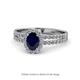 1 - Amaya Desire Oval Cut Blue Sapphire and Diamond Halo Engagement Ring 