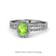 1 - Amaya Desire Oval Cut Peridot and Diamond Halo Engagement Ring 