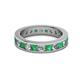 2 - Celina 3.00 mm Round Emerald and Diamond Eternity Band 