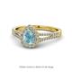 Raisa Desire Pear Cut Aquamarine and Diamond Halo Engagement Ring 