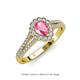 3 - Raisa Desire Pear Cut Pink Tourmaline and Diamond Halo Engagement Ring 