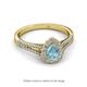 2 - Raisa Desire Pear Cut Aquamarine and Diamond Halo Engagement Ring 