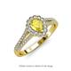 3 - Raisa Desire Pear Cut Yellow Sapphire and Diamond Halo Engagement Ring 