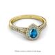 2 - Raisa Desire Pear Cut London Blue Topaz and Diamond Halo Engagement Ring 