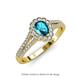 3 - Raisa Desire Pear Cut London Blue Topaz and Diamond Halo Engagement Ring 