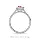 4 - Raisa Desire Pear Cut Pink Tourmaline and Diamond Halo Engagement Ring 