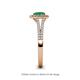 5 - Raisa Desire Pear Cut Emerald and Diamond Halo Engagement Ring 