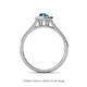 4 - Raisa Desire Pear Cut London Blue Topaz and Diamond Halo Engagement Ring 