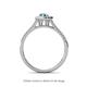4 - Raisa Desire Pear Cut Aquamarine and Diamond Halo Engagement Ring 