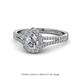 1 - Raisa Desire Pear Cut Diamond Halo Engagement Ring 