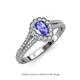 3 - Raisa Desire Pear Cut Tanzanite and Diamond Halo Engagement Ring 