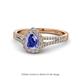 1 - Raisa Desire Pear Cut Tanzanite and Diamond Halo Engagement Ring 