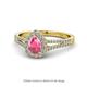 Raisa Desire Pear Cut Pink Tourmaline and Diamond Halo Engagement Ring 