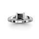2 - Izna Princess Cut Black Diamond Solitaire Engagement Ring 
