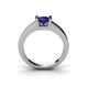 4 - Izna Princess Cut Blue Sapphire Solitaire Engagement Ring 
