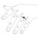 5 - Izna Princess Cut Blue Sapphire Solitaire Engagement Ring 