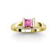 2 - Izna Princess Cut Lab Created Pink Sapphire Solitaire Engagement Ring 