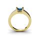 4 - Izna Princess Cut Blue Topaz Solitaire Engagement Ring 
