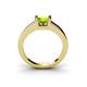 4 - Izna Princess Cut Peridot Solitaire Engagement Ring 