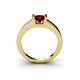 4 - Izna Princess Cut Red Garnet Solitaire Engagement Ring 