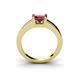 4 - Izna Princess Cut Rhodolite Garnet Solitaire Engagement Ring 