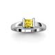 2 - Izna Princess Cut Lab Created Yellow Sapphire Solitaire Engagement Ring 