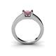 4 - Izna Princess Cut Pink Tourmaline Solitaire Engagement Ring 