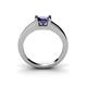 4 - Izna Princess Cut Iolite Solitaire Engagement Ring 