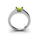 4 - Izna Princess Cut Peridot Solitaire Engagement Ring 