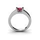 4 - Izna Princess Cut Rhodolite Garnet Solitaire Engagement Ring 