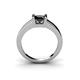 4 - Izna Princess Cut Black Diamond Solitaire Engagement Ring 