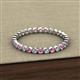 3 - Arria 2.00 mm Pink Sapphire and Diamond Eternity Band 