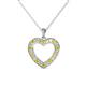 1 - Naomi Yellow Sapphire and Diamond Heart Pendant 