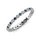 4 - Arria 2.00 mm Blue and White Diamond Eternity Band 