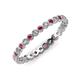 4 - Arria 2.00 mm Ruby and Diamond Eternity Band 