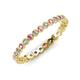 4 - Arria 2.00 mm Pink Sapphire and Diamond Eternity Band 