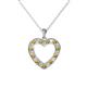 1 - Naomi Citrine and Diamond Heart Pendant 