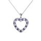 1 - Naomi Iolite and Diamond Heart Pendant 