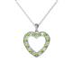 1 - Naomi Peridot and Diamond Heart Pendant 