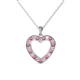1 - Naomi Rhodolite Garnet and Diamond Heart Pendant 